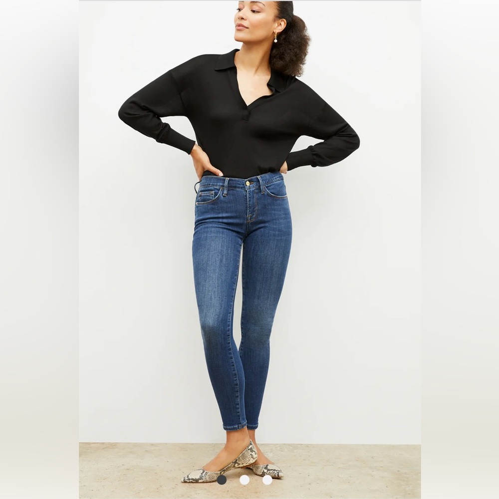 Frame Le Skinny de Jeanne Blue denim jean. Size 29 ankle cut